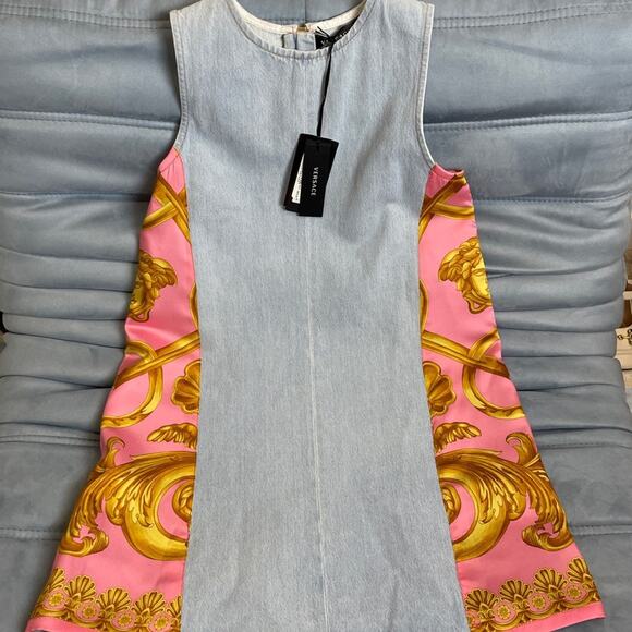 Versace Dresses & Skirts - Versace brand new denim dress a line